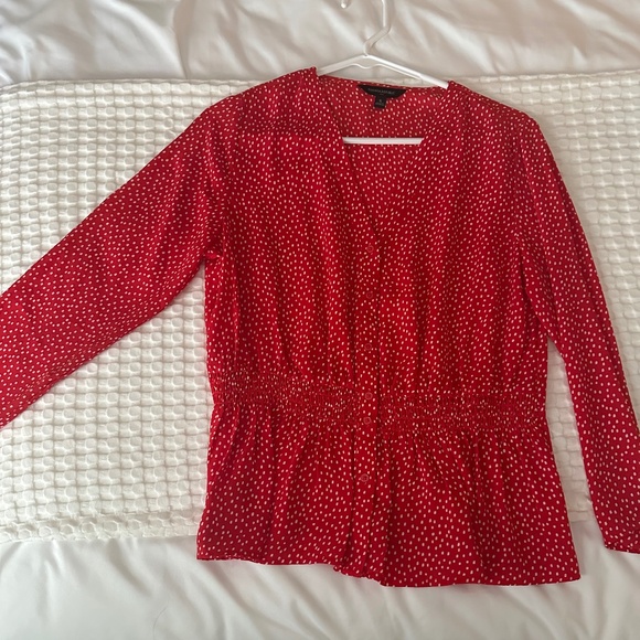 Polka Dot Peplum Blouse - Picture 1 of 3